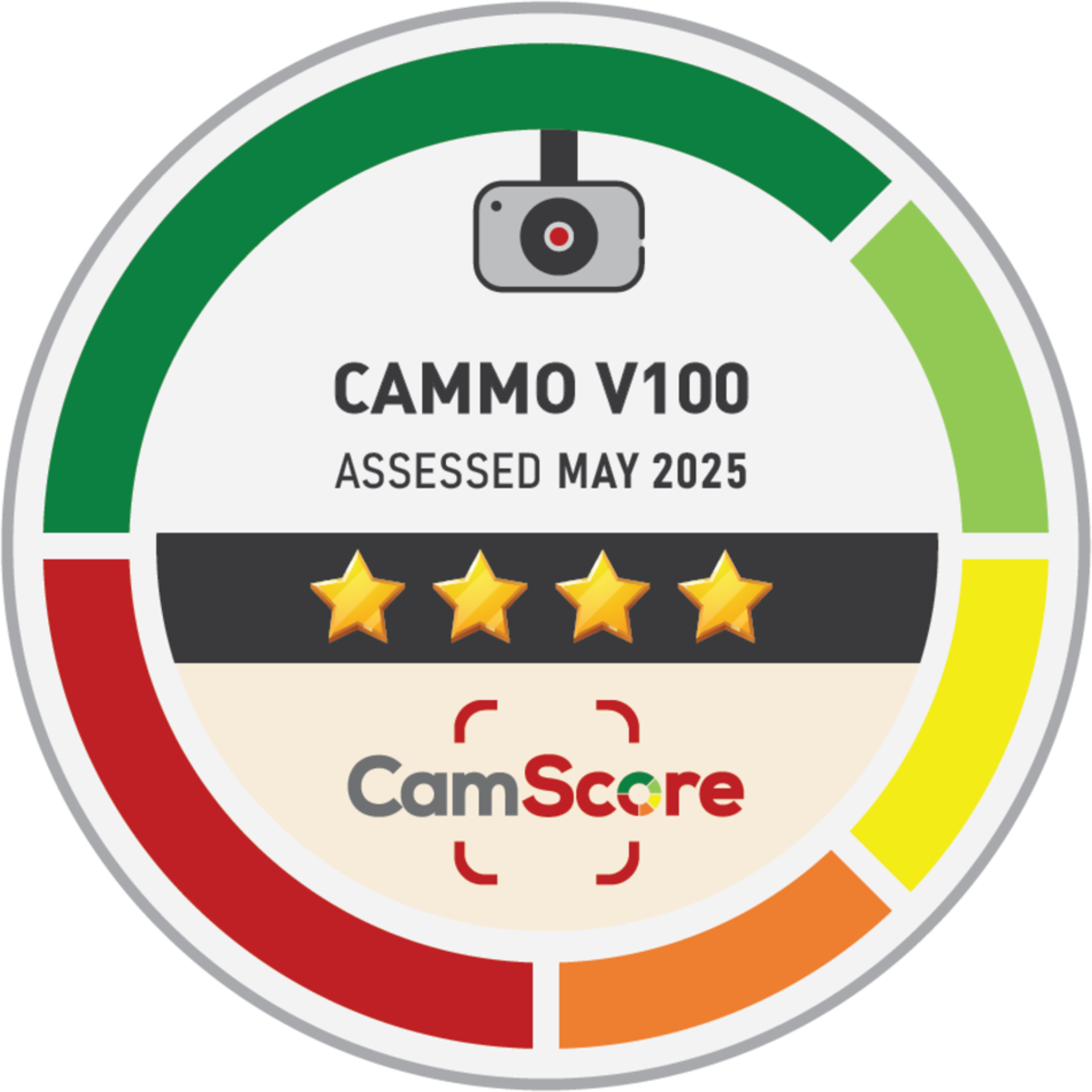 MIROS CamScore 4 Star CAMMO V100 rating badge